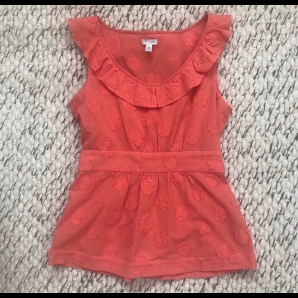 Anthropologie coral blouse